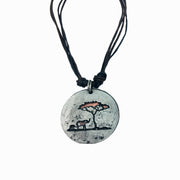 Pewter Necklace - Tree and Elephant