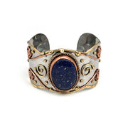 Mixed Metal and Lapis Lazuli Stone Bracelet