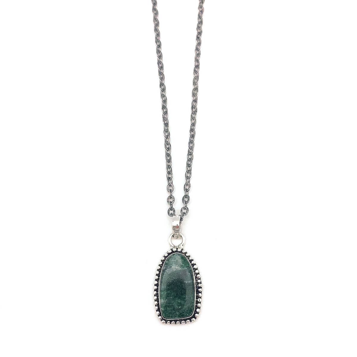 Handcrafted Kashi Semiprecious Stone Necklace - Blood Stone