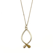 Gold Plated Pendant Necklace - Fish