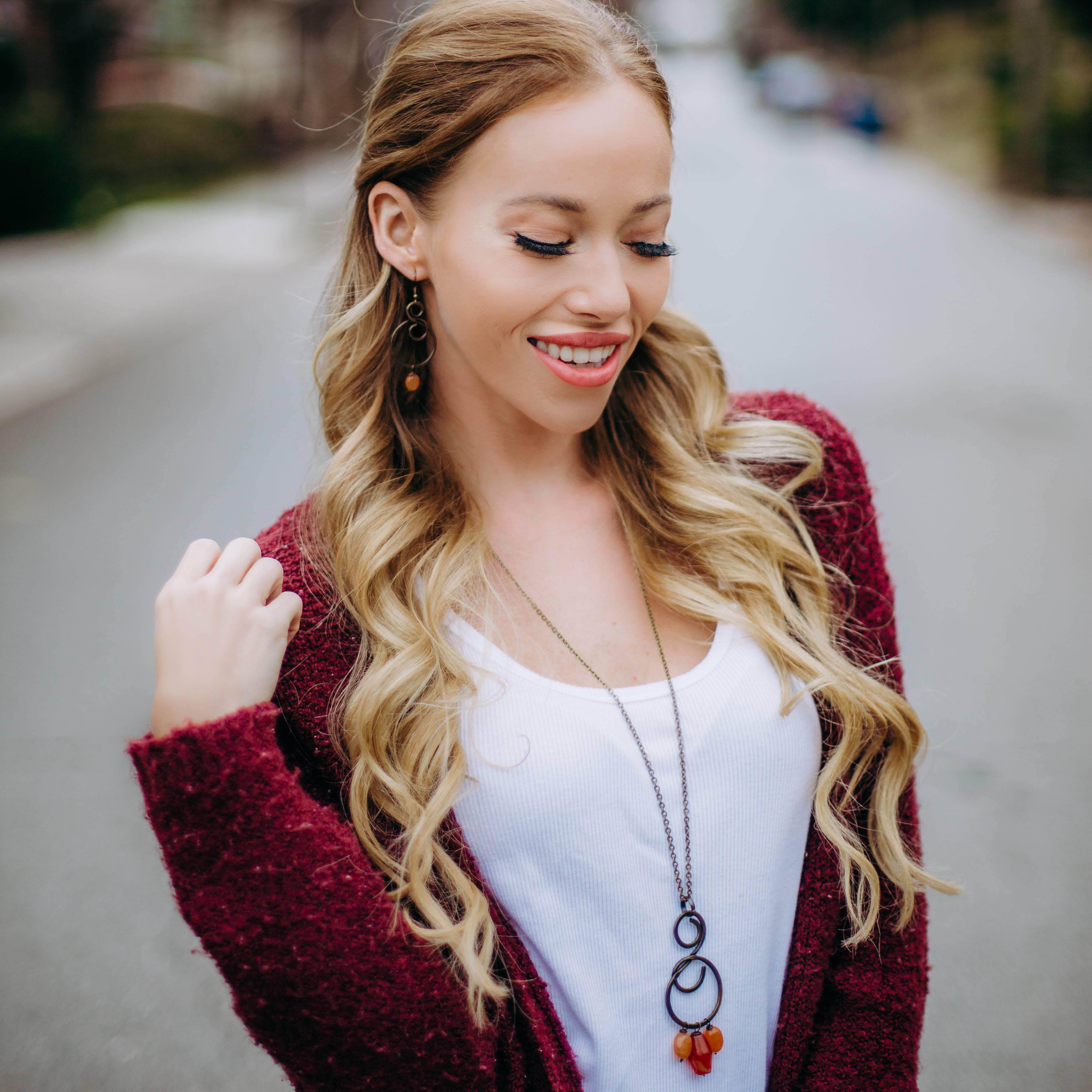 Banjara Locking Curl with Carnelian Necklace