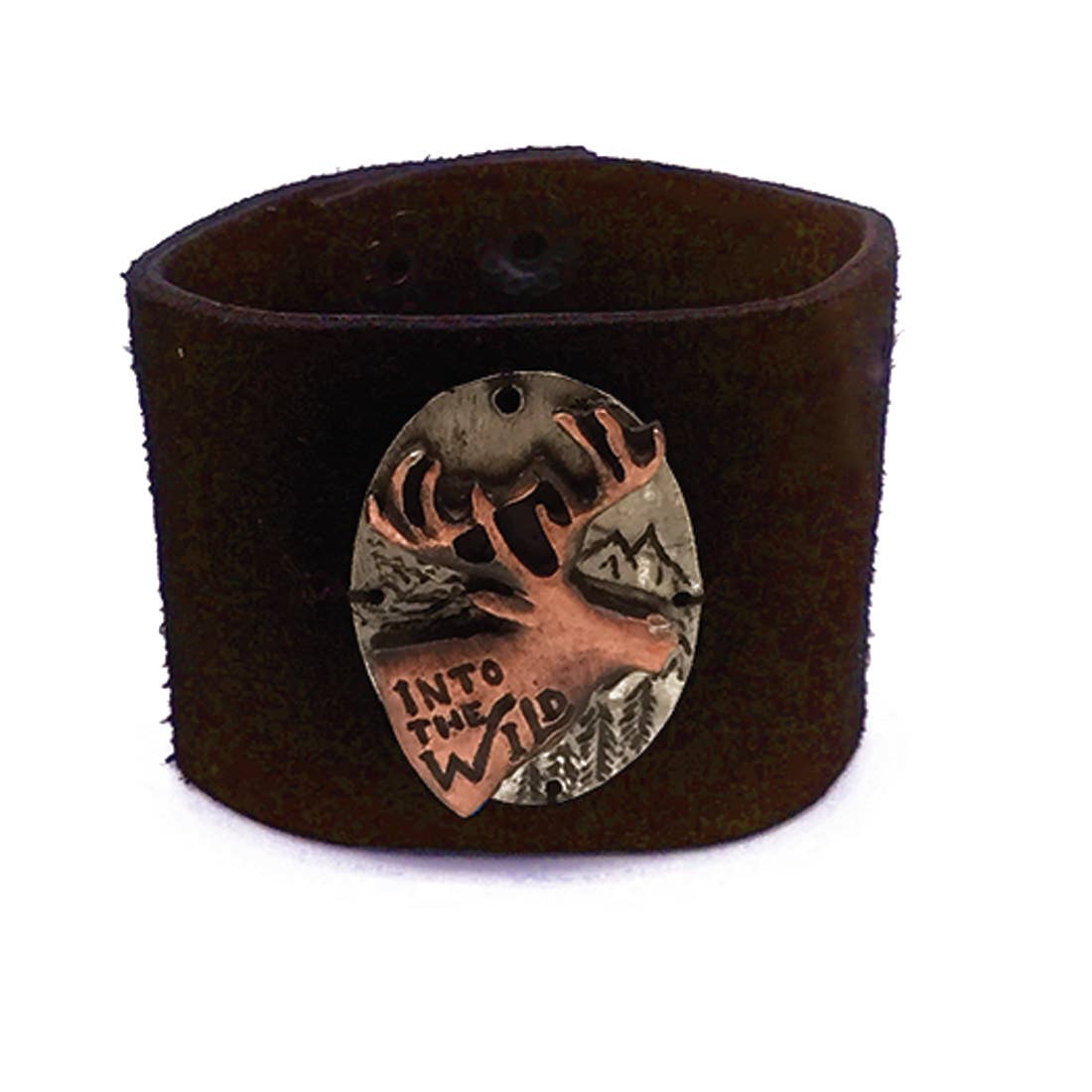 Leather Snap Bracelet - Into the Wild