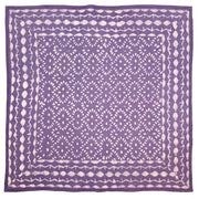 Block Printed Bandana - Purple Allover Small Shapes Design