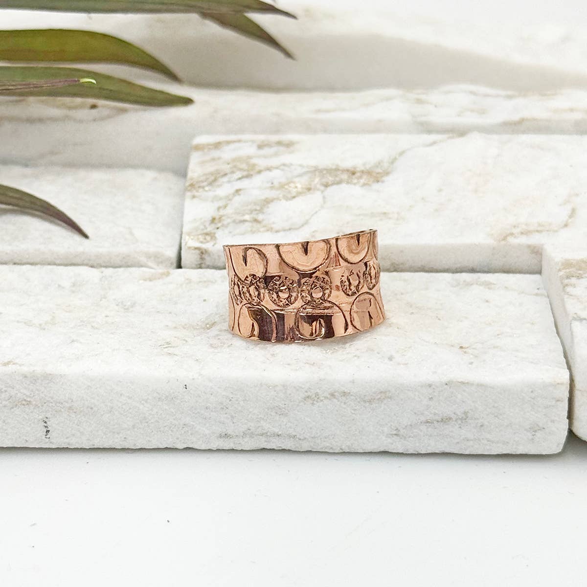 Handcrafted Copper Scallop Ring