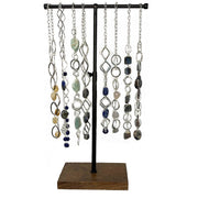 Silver Plated Semi-Precious Stone Long Necklaces and Display
