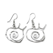 Silver Plated Earrings - Smaller Size Snail