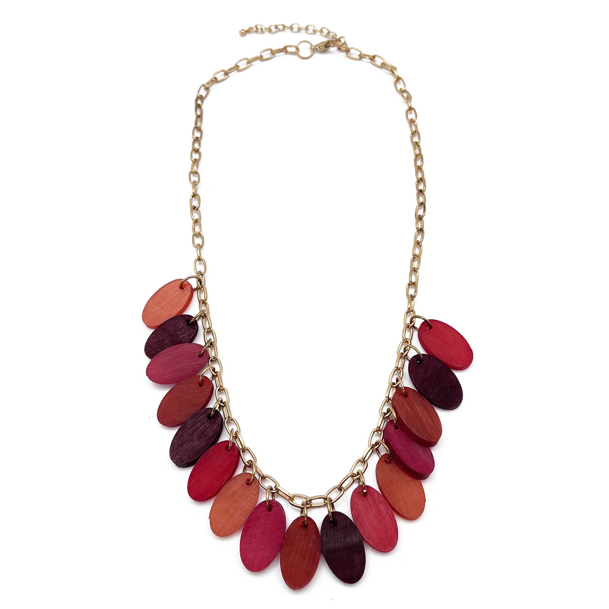 Omala Rosy Cheeks Collection Necklace - Small Ovals on Chain