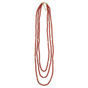 Sachi Chromatic Hues - Orange Long Multi-Strand Necklace