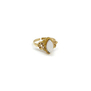 Tanvi Collection Ring - Gold Marquise with Moonstone