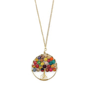 Aasha Tree of Life Pendant Long Kantha Handcrafted Necklace