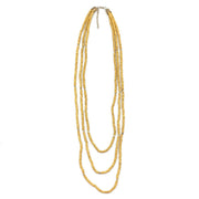 Sachi Chromatic Hues - Yellow Long Multi-Strand Necklace