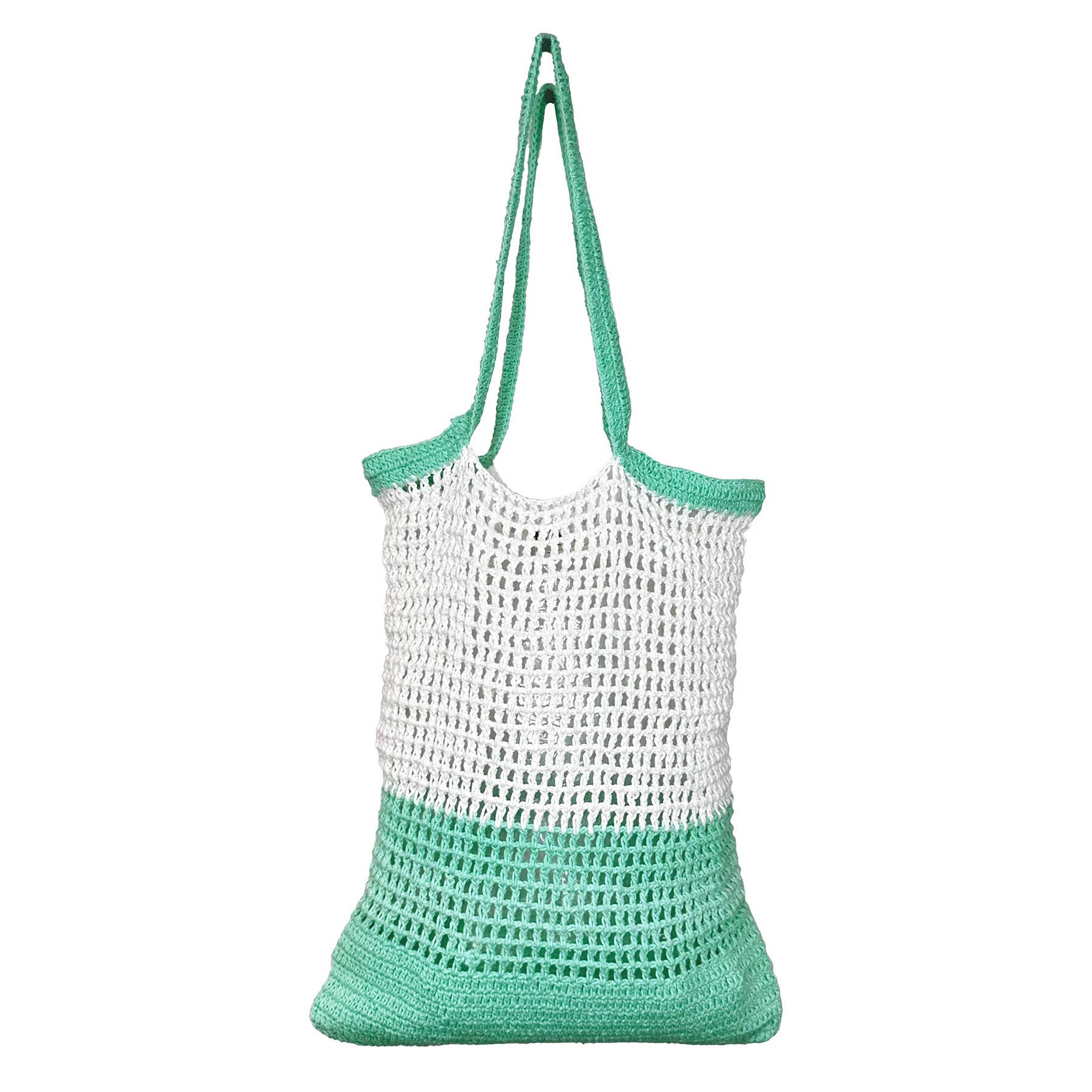 Ella Woven Cotton Market Tote Bags- Turquoise
