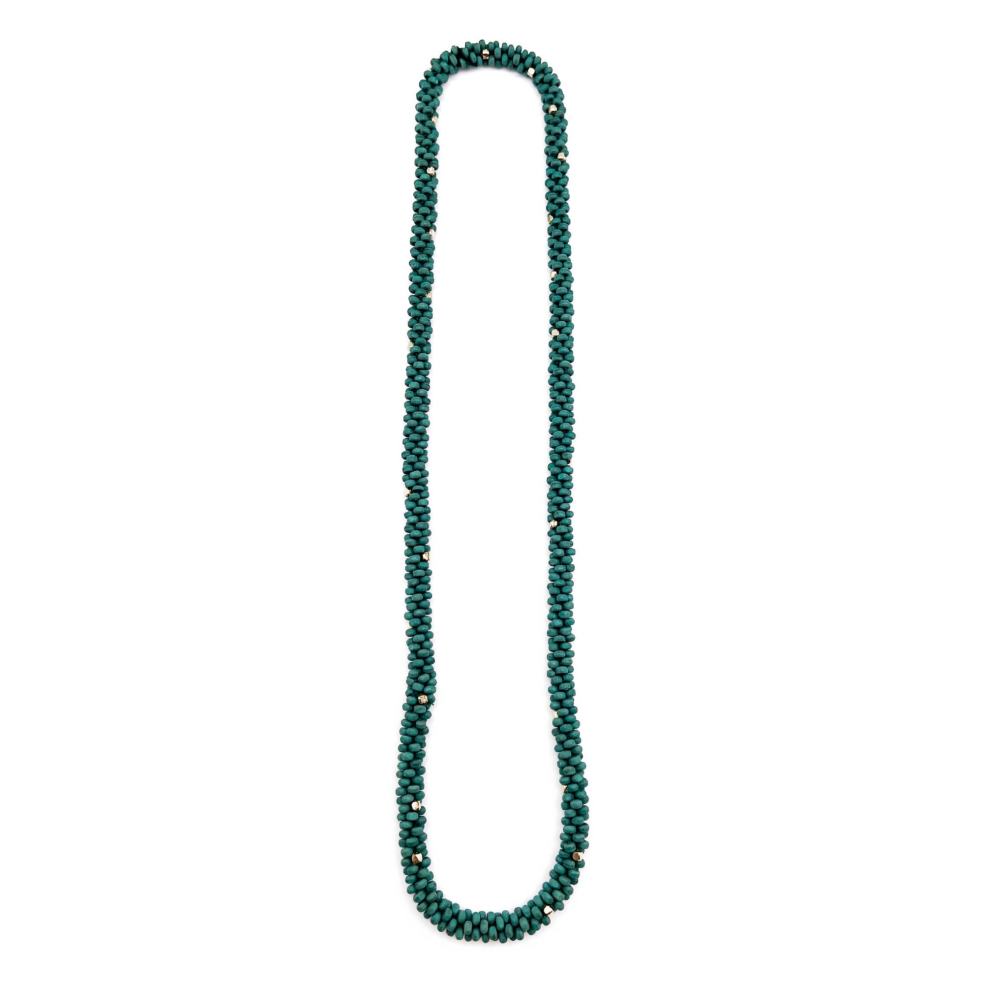 Sachi Chromatic Hues Rope Necklace  - Green
