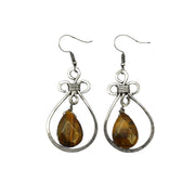 Banjara Tiger's Eye Curled Teardrop Earrings