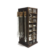 Brown All-In-One Four Sided Wooden Spinner Display