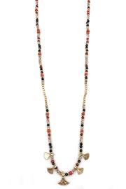 Sachi Fan Beads Long Necklace