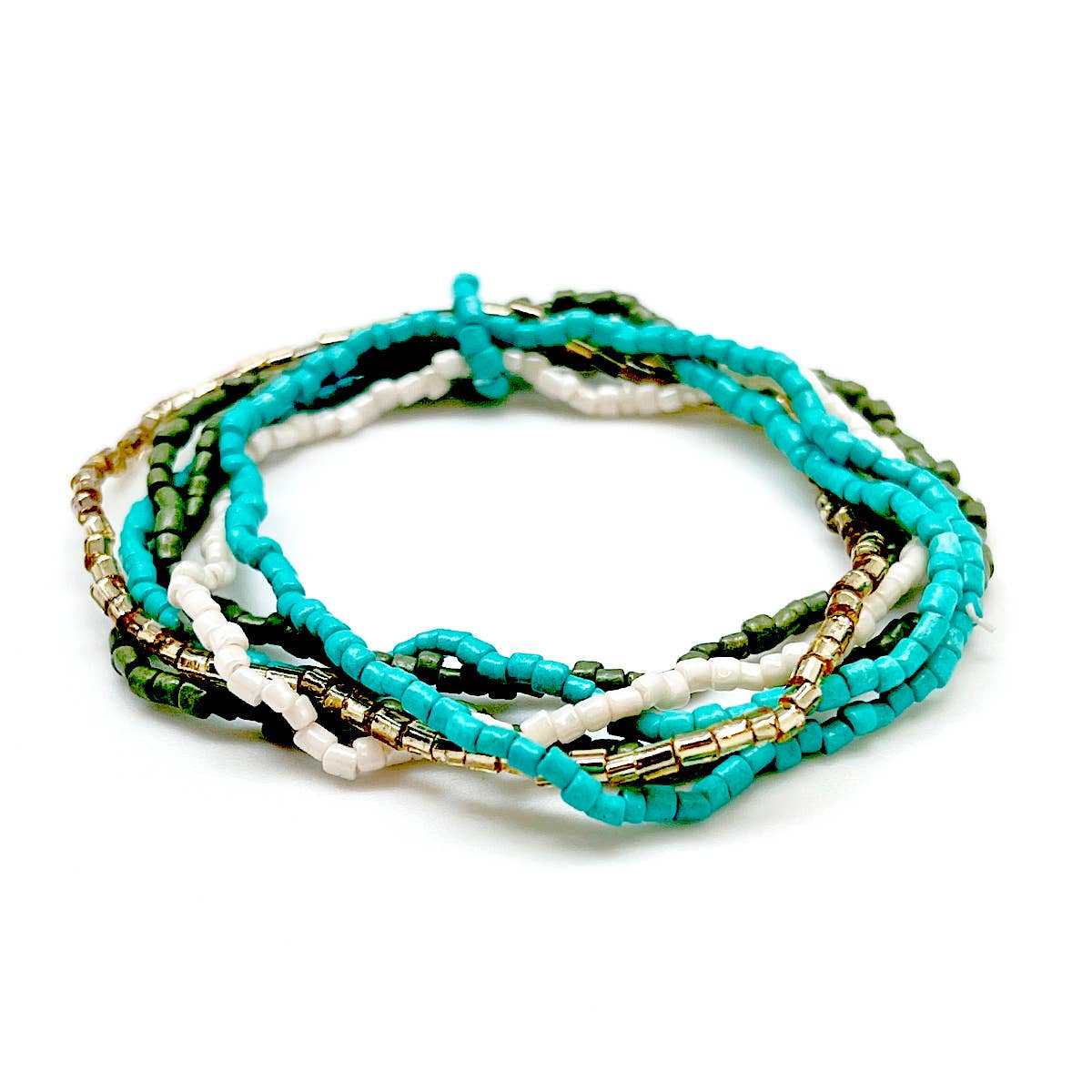 Seed Bead Bracelet Prepack -  12 Bracelets & Display