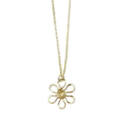 Gold Plated Necklace - Smaller Size Daisy