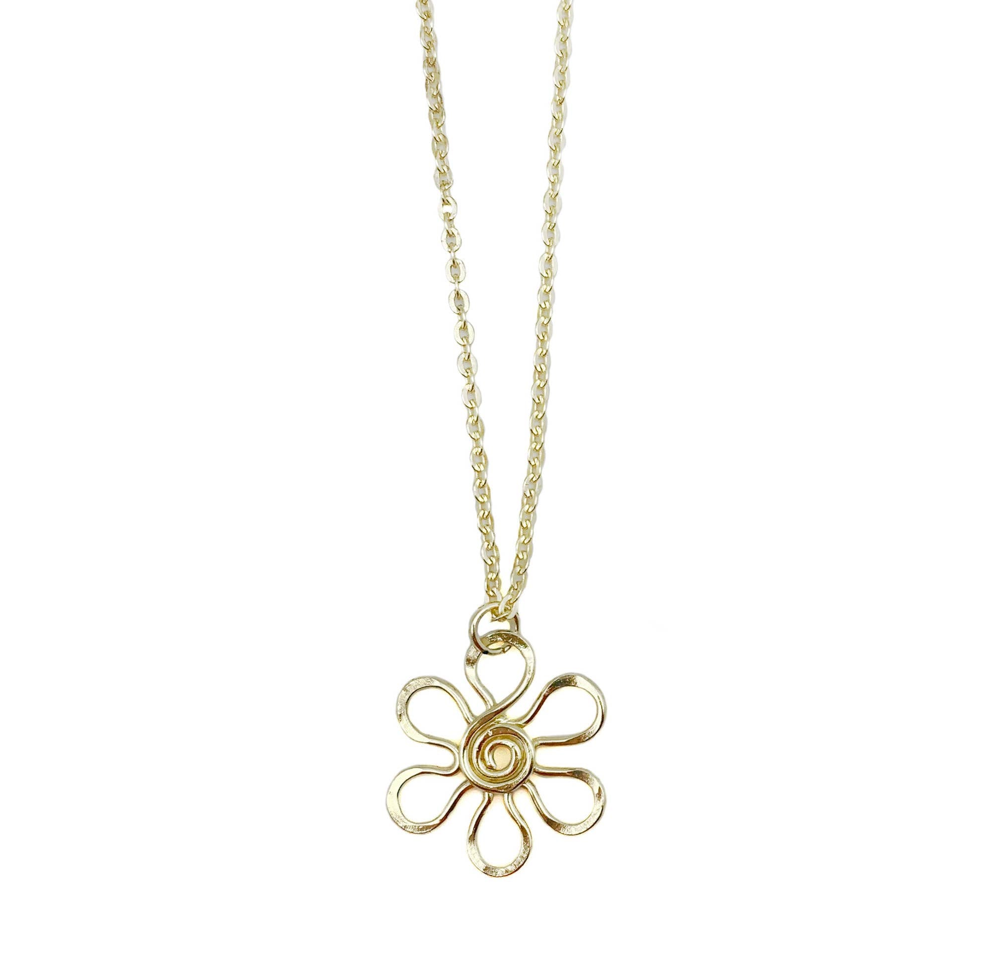 Gold Plated Necklace - Smaller Size Daisy