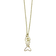 Gold Plated Necklace - Smaller Size Fish