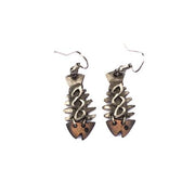 Pewter Earrings - Fish Bones