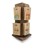 Sachi Raffia Rings Prepack - 24 Earrings and Spinner Display