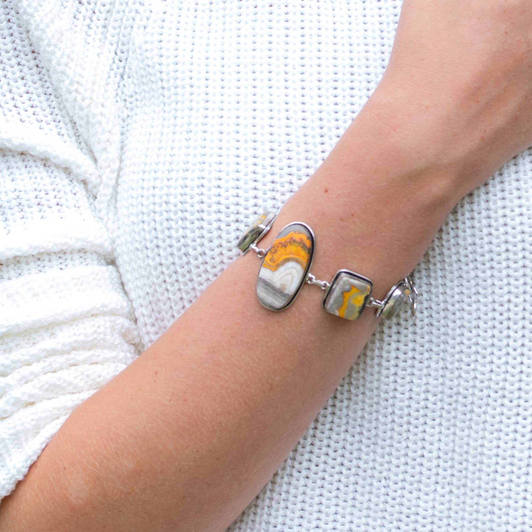 Kashi Semiprecious Stone Link Bracelets Prepack (w Display)