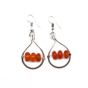 Banjara Carnelian Teardrop Earrings