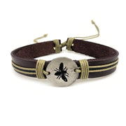 Pull Tie Leather Bracelet - Bee