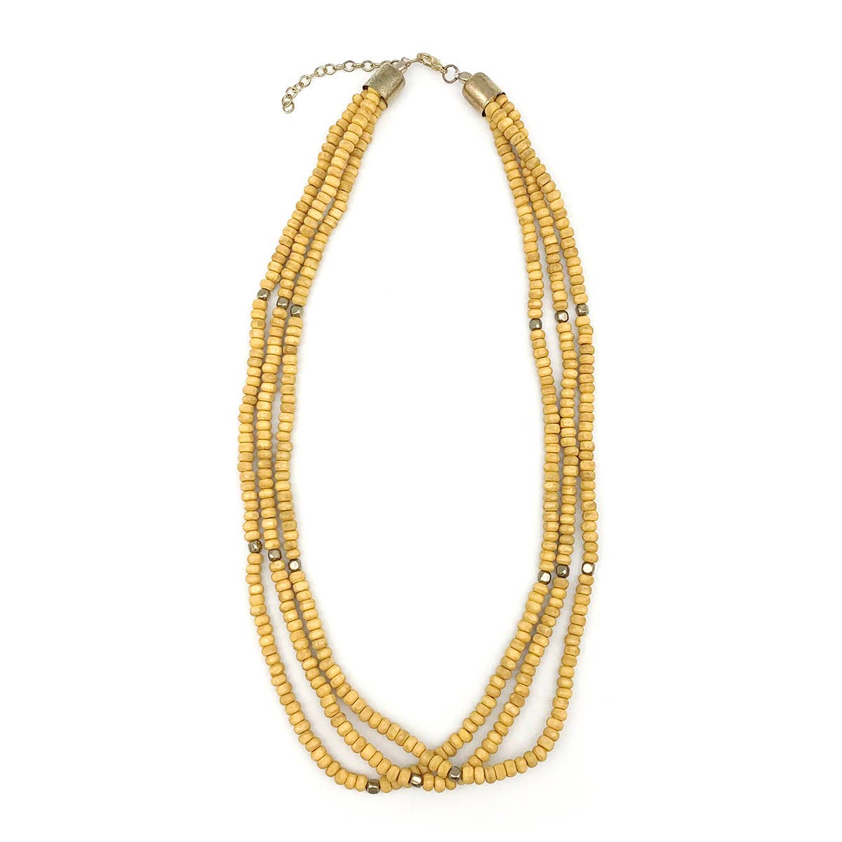 Sachi Chromatic Hues - Yellow Short Multi-Strand Necklace