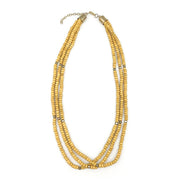 Sachi Chromatic Hues - Yellow Short Multi-Strand Necklace