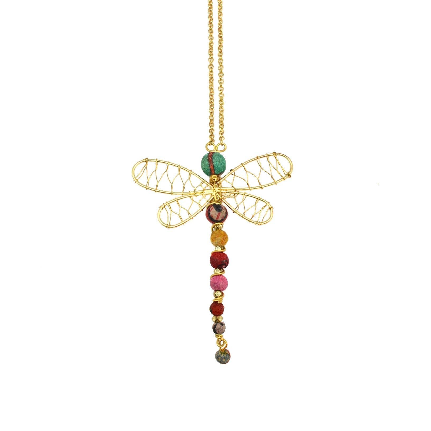 Aasha Dragonfly Pendant Necklace