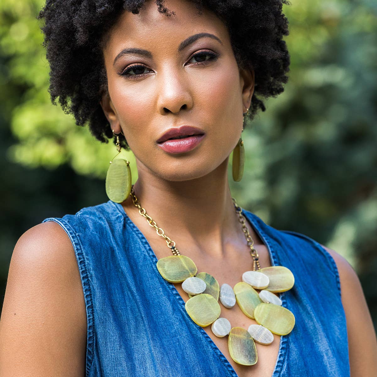 Omala Citrus Sunshine Collection Necklace - Statement Bib