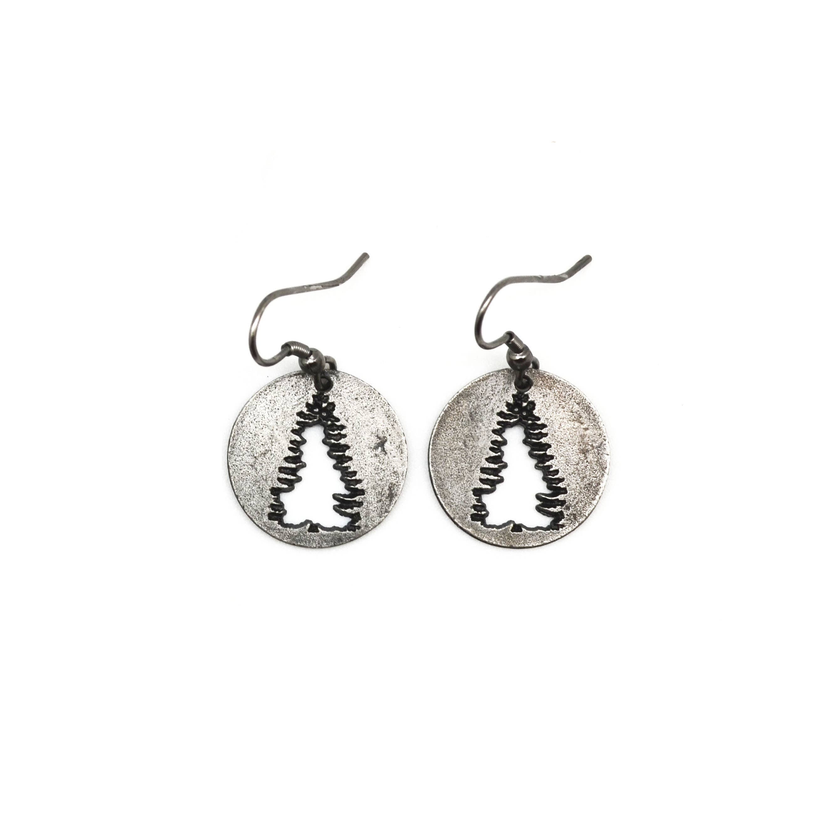 Pewter Earrings - Pine Tree