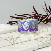 Handcrafted Purple & Blue Leaf Patina Bracelet