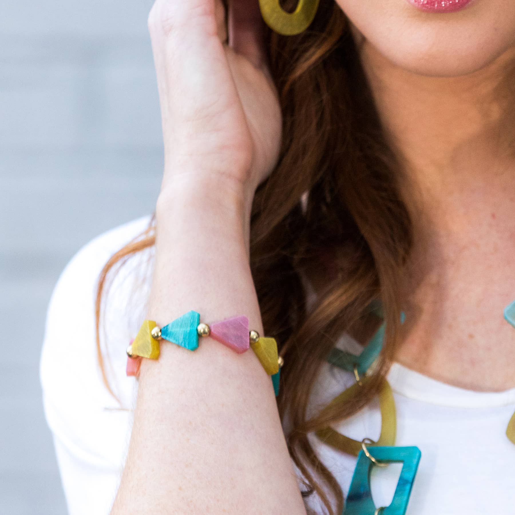 Omala Pleasing Pastels Collection Elastic Bracelet