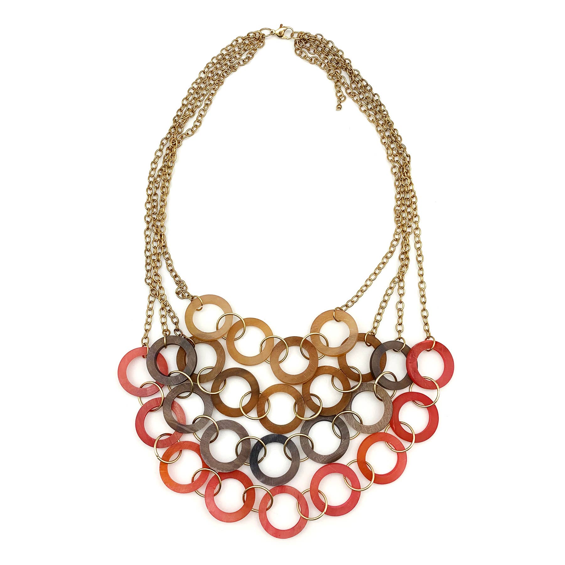 Omala Rosy Cheeks Collection - Layered Rings Necklace