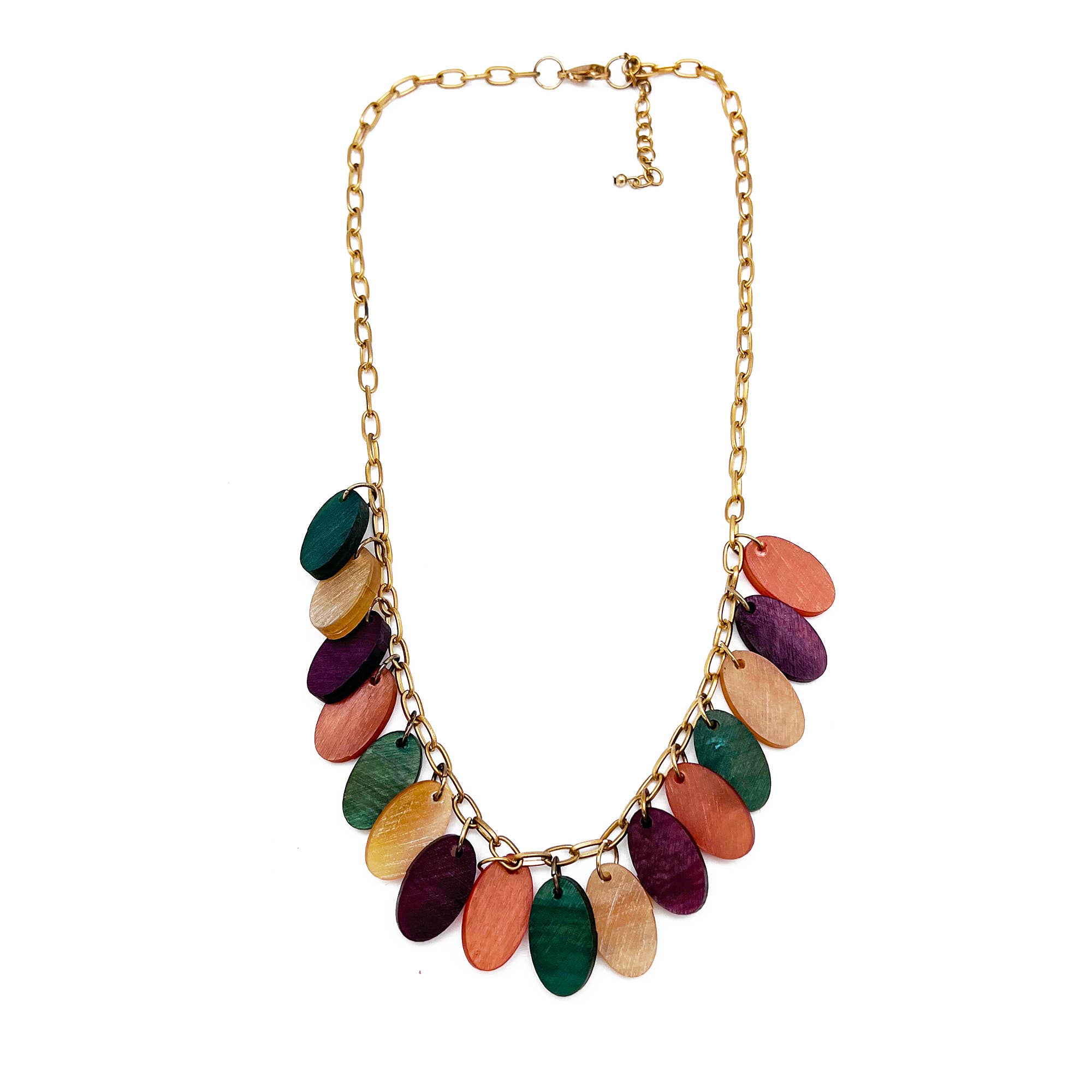 Omala Bold & Brash Necklace - Small Ovals on Chain