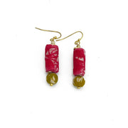 Aasha Long Oval Beaded Earrings