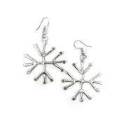 Silver Plated Earrings - Snowflake