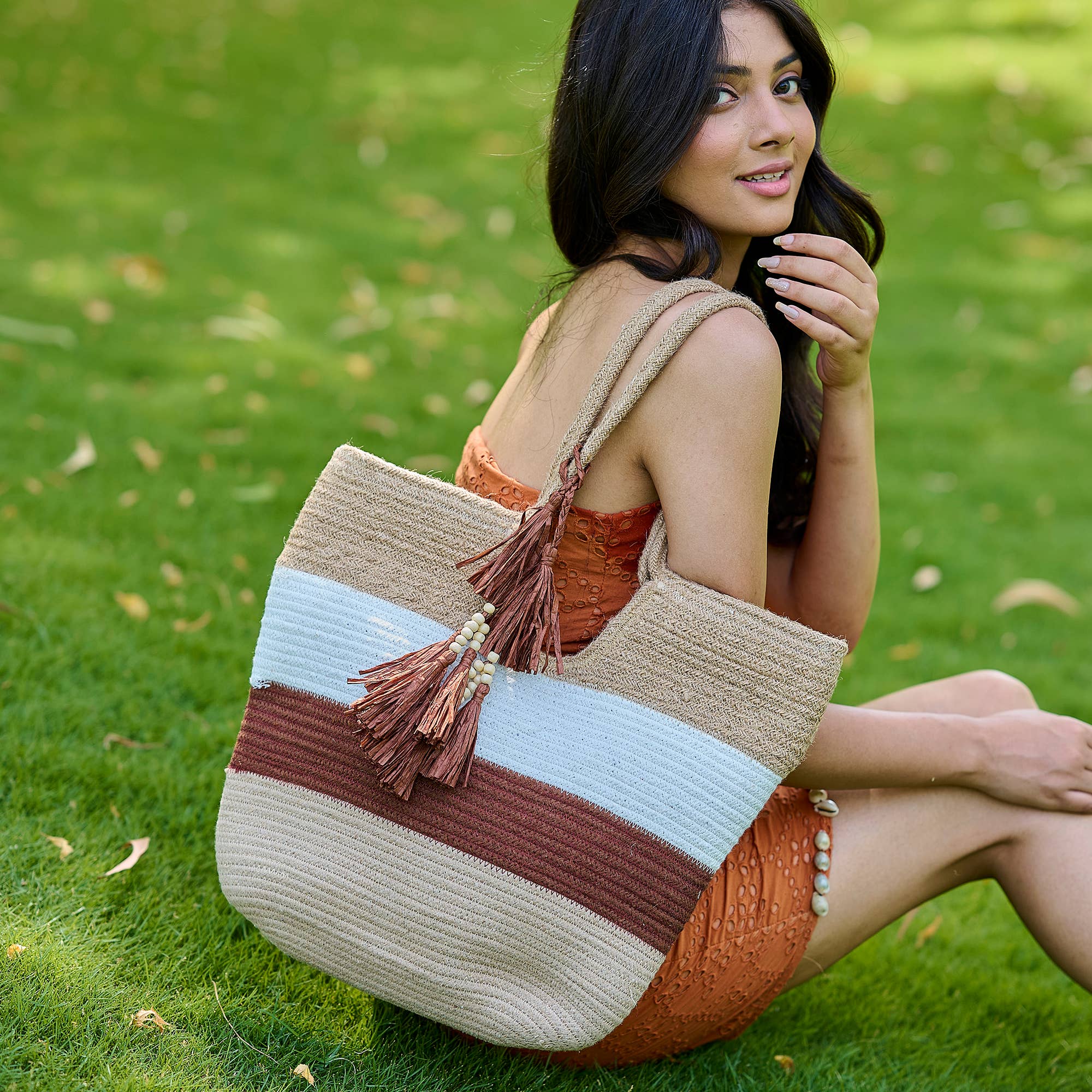 Havana Tote - Natural Fusion Jute Tote with Tassel
