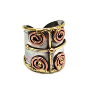 Mixed Metal Cuff Ring