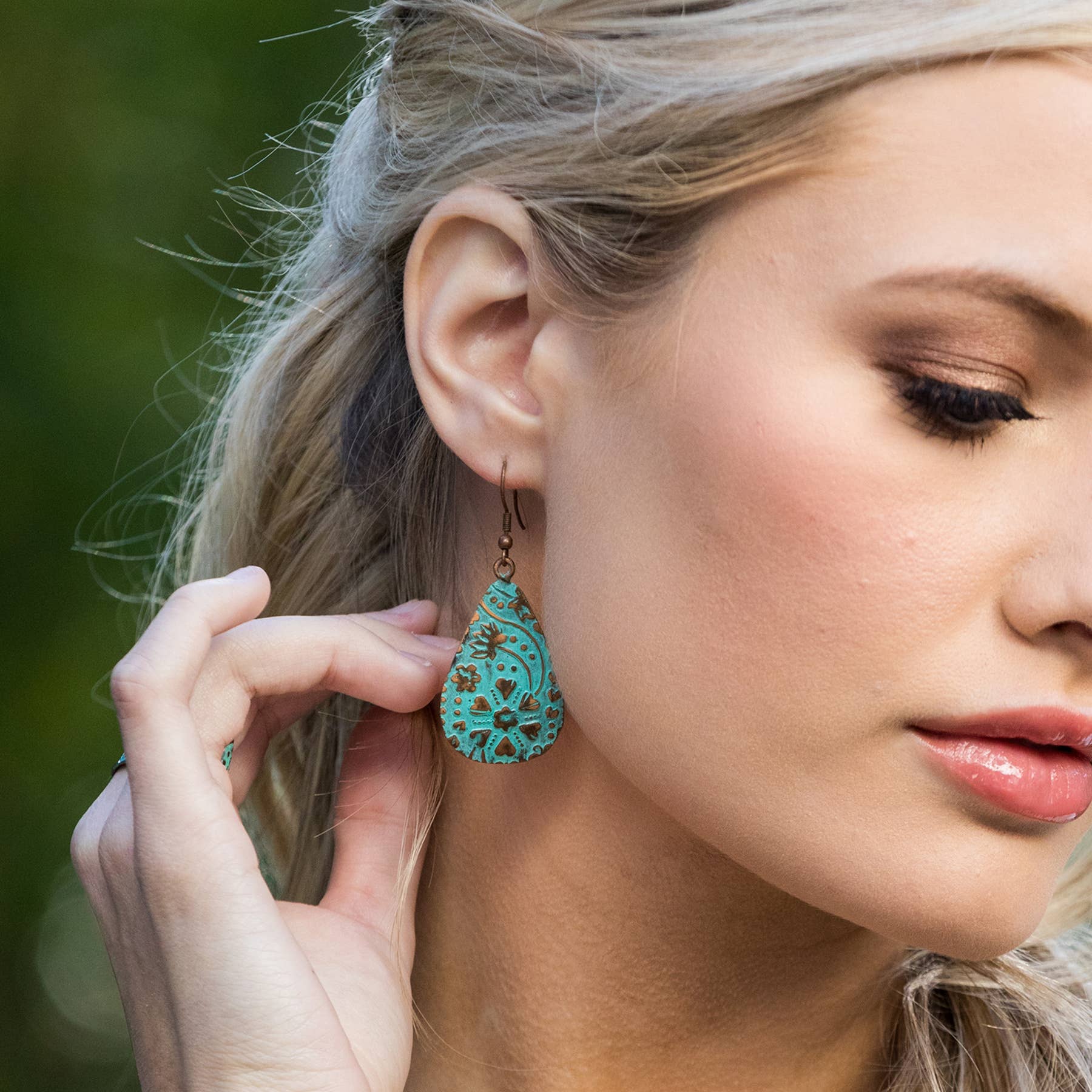 Copper Patina Earrings Prepack without Display