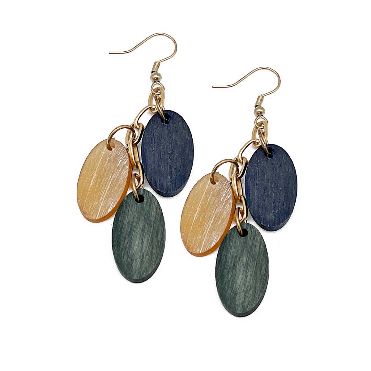 Omala Misty Greens Collection Earrings - Small Ovals