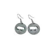 Pewter Earrings - Hippo