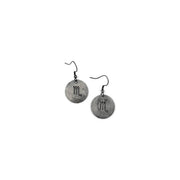 Scorpio Zodiac Pewter Glyph Earrings