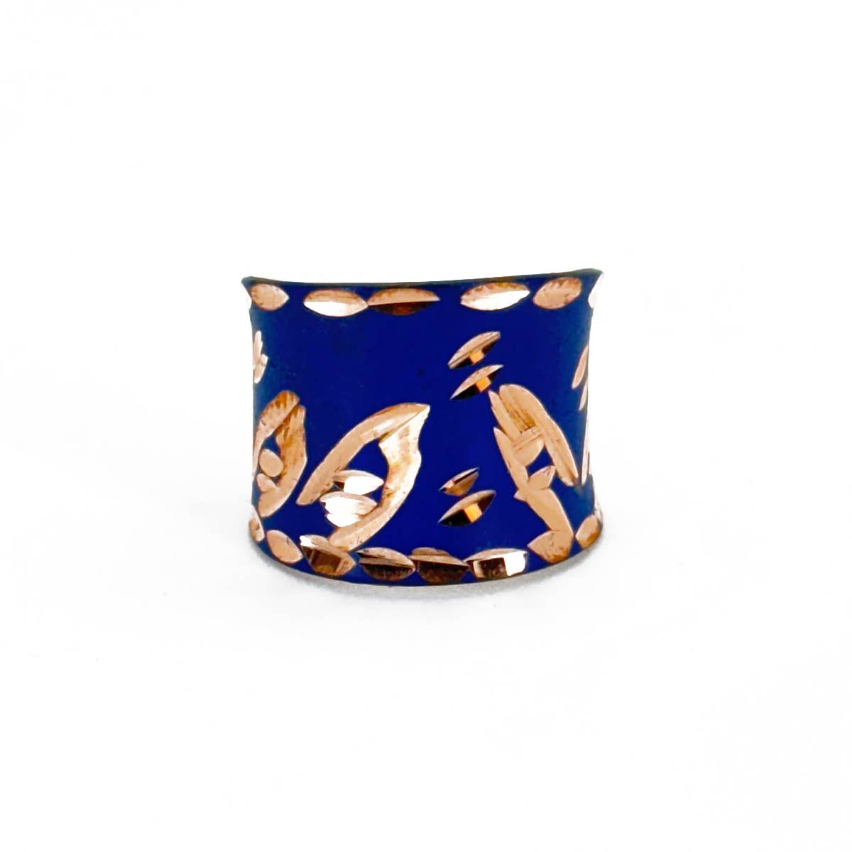 Patina Indigo Leaf Ring