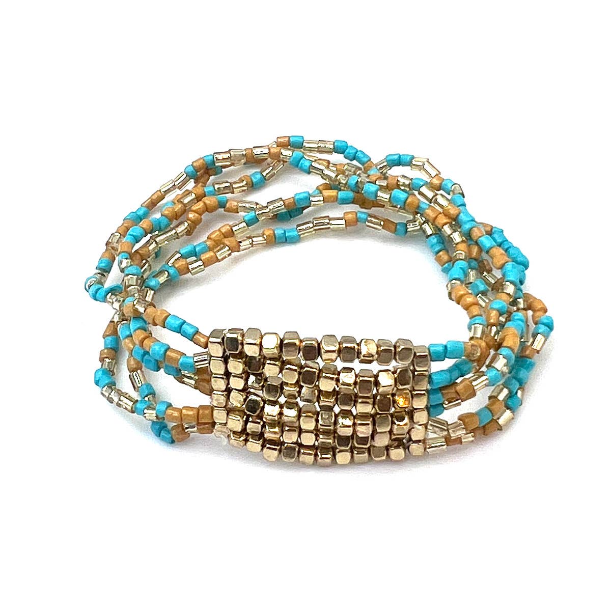 Seed Bead Stretch Statement Bracelets- Multiple Color Styles