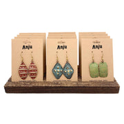 Brass Patina Earrings Prepack - 12 Pairs and Display