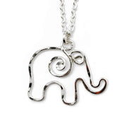 Silver Plated Necklace - Smaller Size Elephant